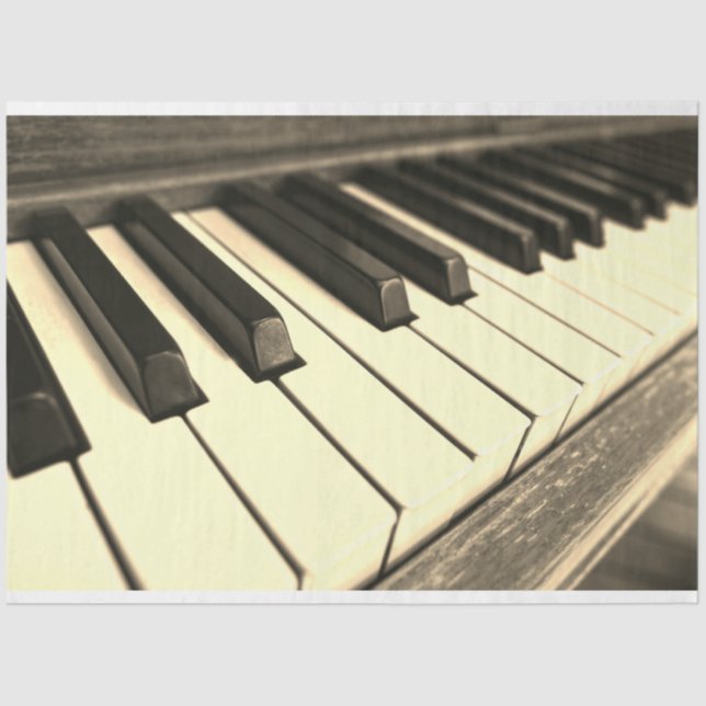 Mousseline Papier de fond de découpage de clavier de piano (Recto)