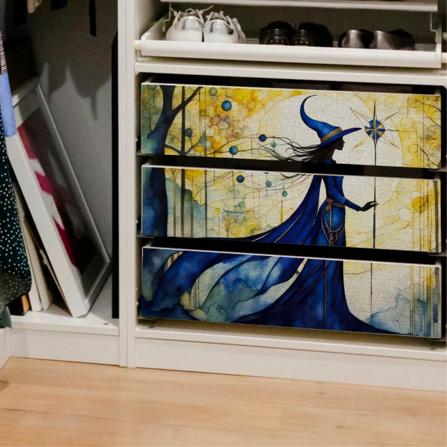 Mousseline Papier de fond de découpage de la femme bleu magiq (Créateur téléchargé)