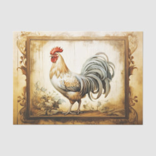 Mousseline Papier de fond de découpage de poulet rustique