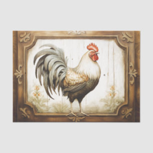 Mousseline Papier de fond de découpage de poulet rustique
