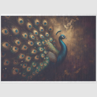 Mousseline Papier de fond de découpage pour oiseaux de paon