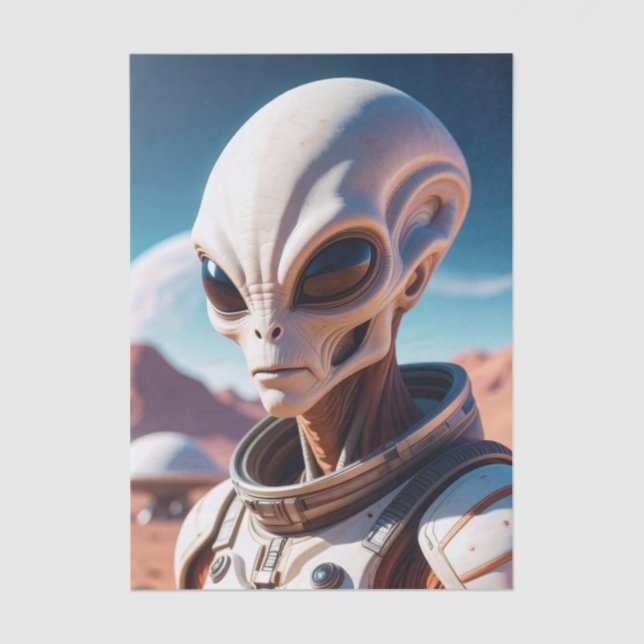 Mousseline Papier de fond de découpage Sci-Fi Alien (Recto)