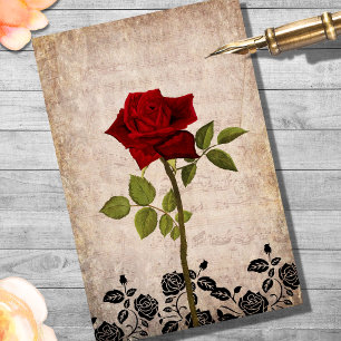 Mousseline Papier de fond de découpage vintage Rose unique