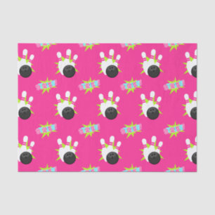 Mousseline Papier de fond de la partie de Bowling rose Neon