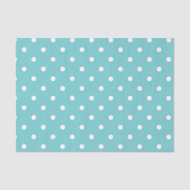 Mousseline Papier de fond de la Polka Sky Turquoise (Recto)