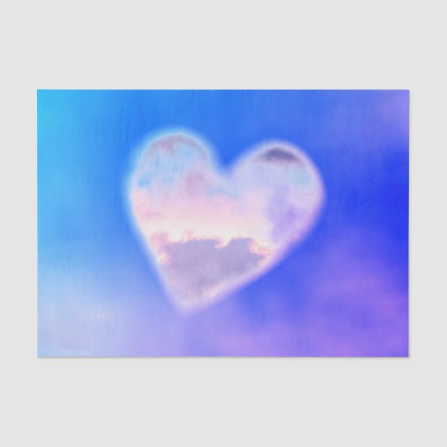 Mousseline Papier de fond HEART CLOUDS (Recto)
