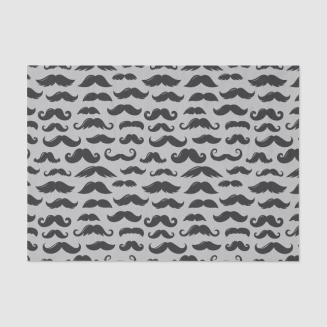 Mousseline Papier de fond Mustache Mash (Recto)