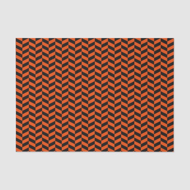 Mousseline Papier de fond noir et orange vif (Recto)