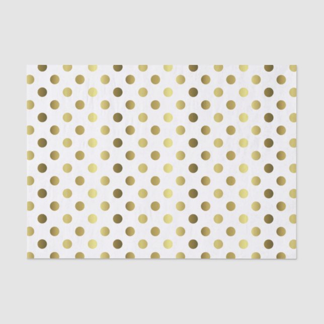 Mousseline Papier de fond Polka doré (Recto)
