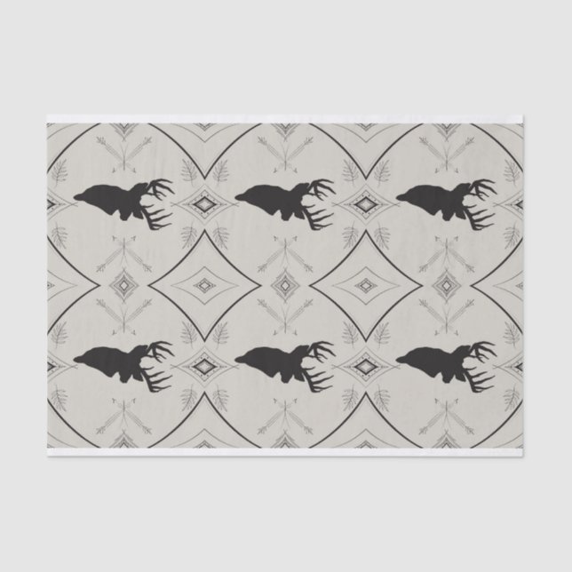 Mousseline Papier de fond vintage Deer 2 (Recto)