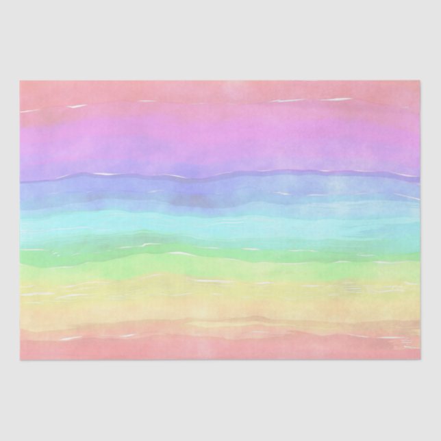 Mousseline Papier de gravure Rainbow Wash Design (Recto)
