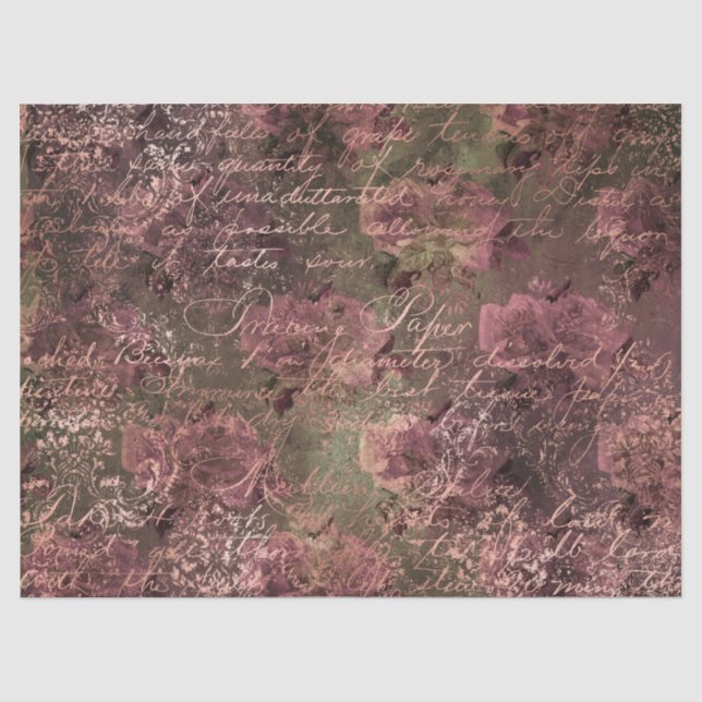 Mousseline Papier de la série Rose Gold Ephemera Design 3 (Recto)