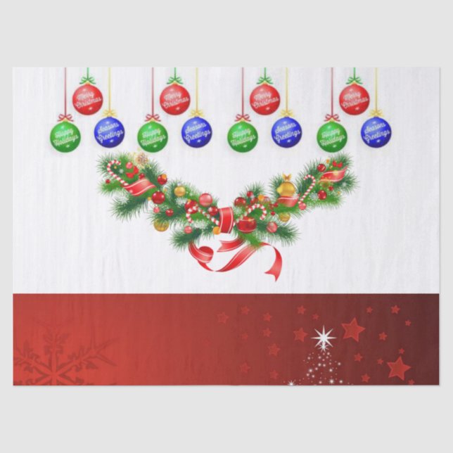 Mousseline Papier de Noël (Recto)