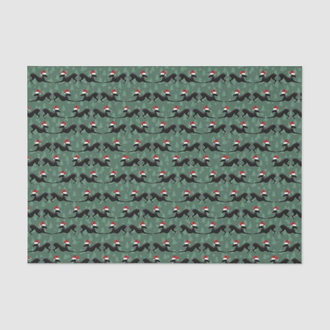 Mousseline Papier de Noël gris italien (Recto)