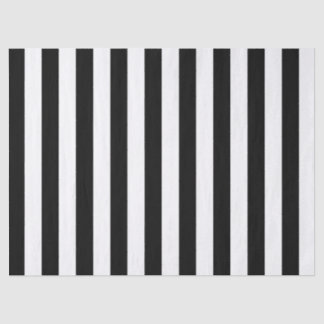 Mousseline Papier de papier à bande noire et blanche