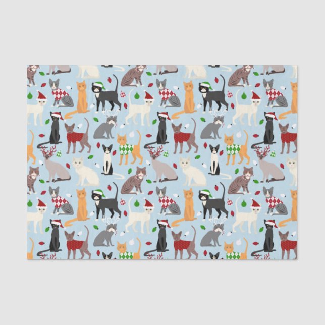 Mousseline Papier de papier à papier pour chats de Noël (Recto)