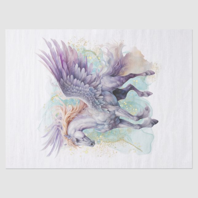 Mousseline Papier de papier de décolpage Pegasus Watercolor (Recto)