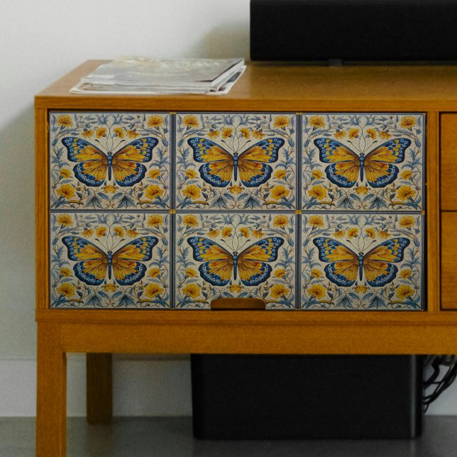 Mousseline Papier de papier de découpage à papillons bleus vi (Créateur téléchargé)