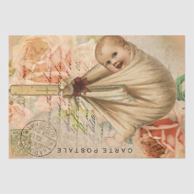 Mousseline Papier de papier de découpage de carte postale pou (Recto)