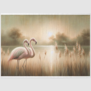 Mousseline Papier de papier de découpage de Flamant rose