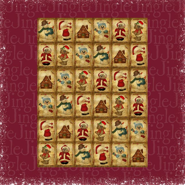 Mousseline Papier de papier de découpage de Noël mignon (Créateur téléchargé)