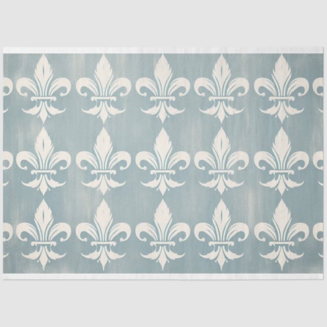 Mousseline Papier de papier de découpage Fleur de lis (Recto)