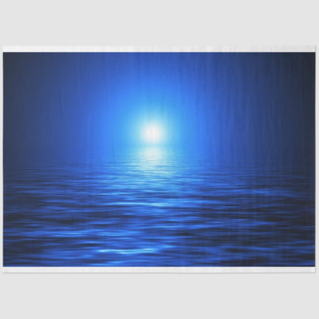 Mousseline Papier de papier de découpage Ocean Moonlight (Recto)