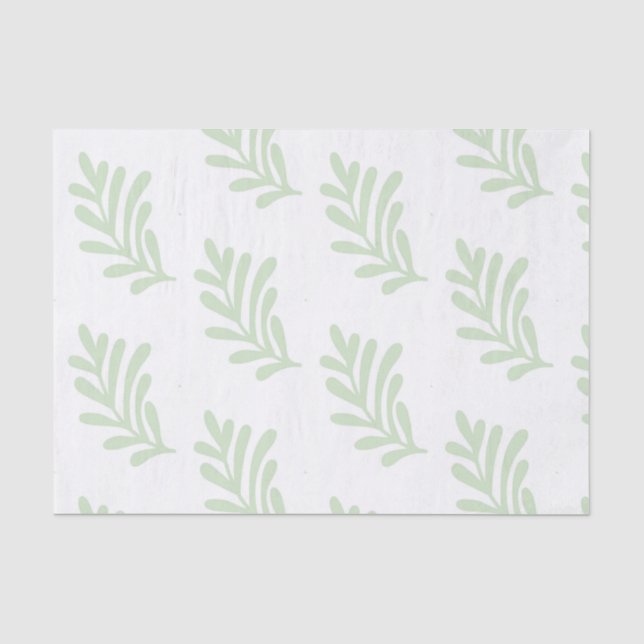 Mousseline papier de papier de feuilles vertes (Recto)