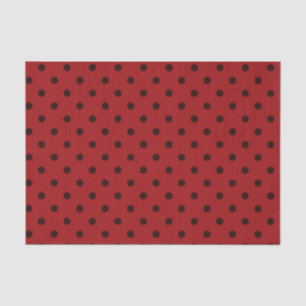 Mousseline Papier de papier de fond à pois rouge moyen et fon