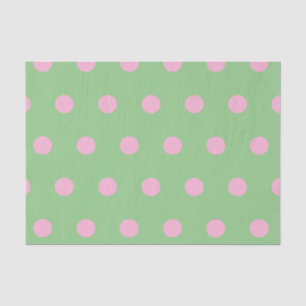 Mousseline Papier de papier de fond de polka (Sage Green et P