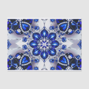 Mousseline Papier de papier de papier avec motif couleur Bleu