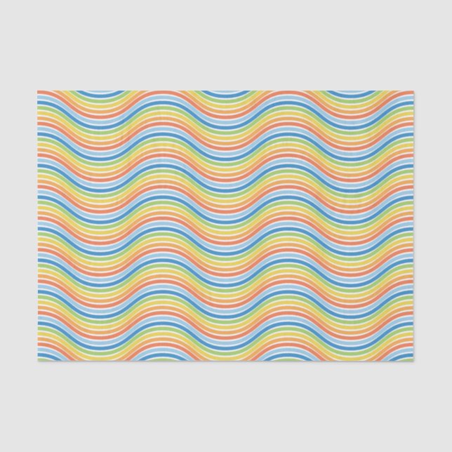 Mousseline Papier de papier de papier de fond couleur Wavy Li (Recto)