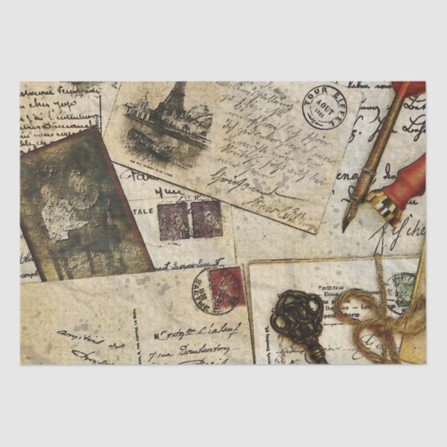 Mousseline Papier de papier de papier journal vintage (Recto)