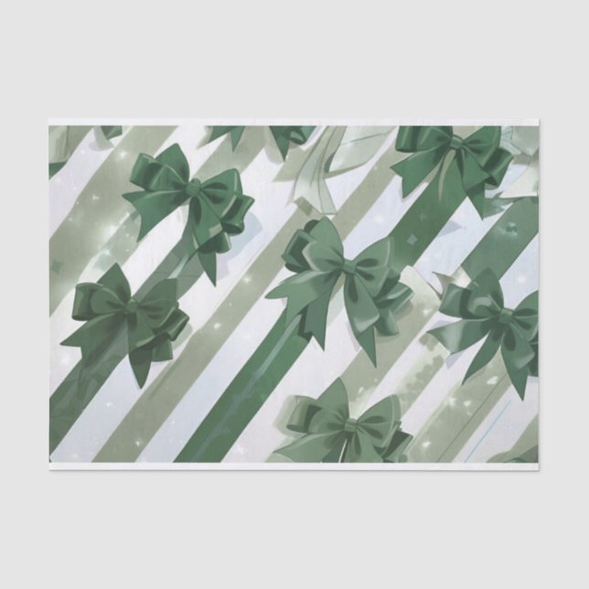 Mousseline Papier de papier de tissu arc vert 2 (Recto)