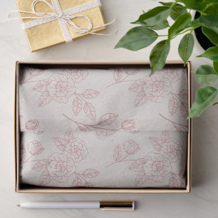 Mousseline Papier de papier de tissu Chintz rouge élégant vin