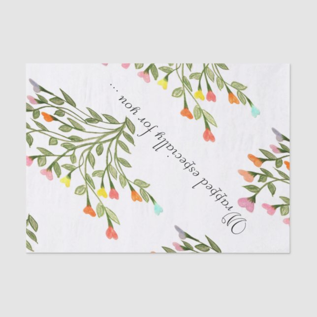 Mousseline Papier de papier de tissu de coeur de fleur (Recto)