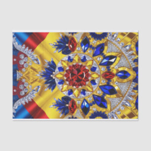 Mousseline Papier de papier de tissus avec motif de couleurs
