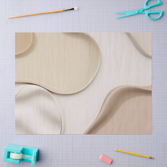 Mousseline Papier de papier de tissus dans un graphique abstr (Artisanat)