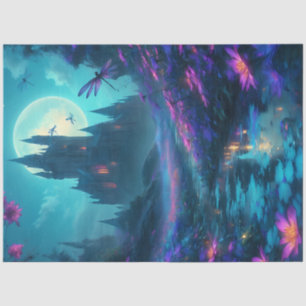 Mousseline Papier de papier de tissus de château de libellule