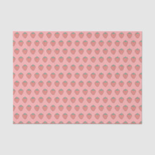 Mousseline Papier de papier de tissus Motif d'icônes fraises