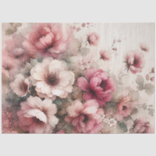 Mousseline Papier de papier de tissus Vintage rose