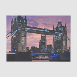 Mousseline Papier de papier journal pittoresque London Tower 