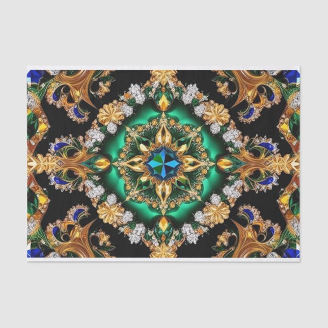 Mousseline Papier de papier tissu avec design de couleurs bré (Recto)