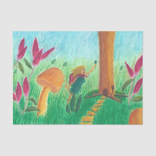 Mousseline Papier de papier tissu mignon et joli Imaginaire d (Recto)