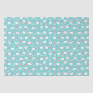 Mousseline Papier de papier tissu Motif de chats mignons et d