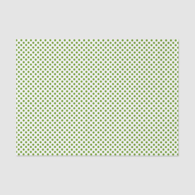 Mousseline Papier de papier tissu Polka Glitka Vert (Recto)