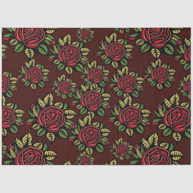 Mousseline papier de rose rouge (Recto)