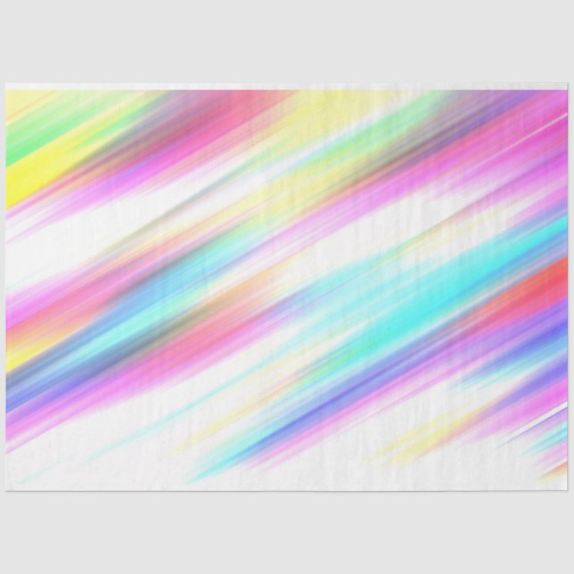 Mousseline papier de tissu abstrait arc-en-ciel (Recto)