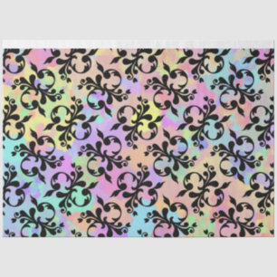 Mousseline Papier de tissu arc-en-ciel vintage