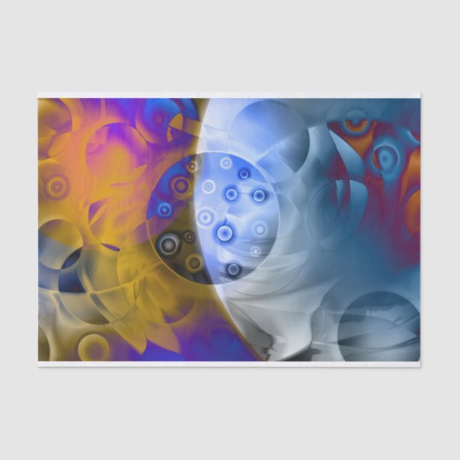 Mousseline papier de tissu atomique abstrait (Recto)